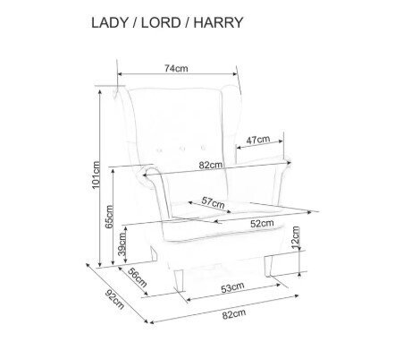 Кресло Lord бежевого цвета - купить Интерьерные кресла по цене 57660