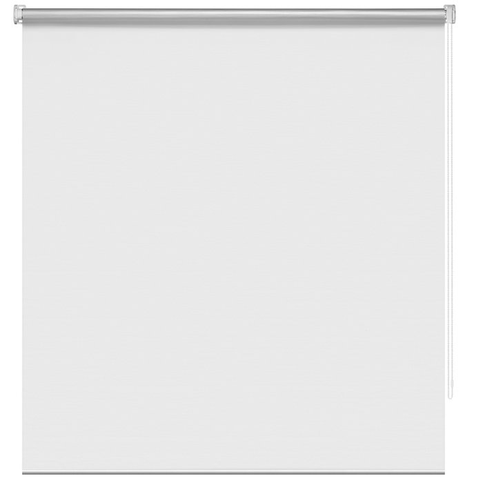 Рулонная штора Миниролл Блэкаут Штрих белого цвета 60x175 - лучшие Шторы в INMYROOM