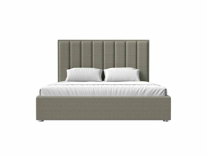 Кровать Афродита 180х200 серо-бежевого цвета с подъемным механизмом - купить Кровати для спальни по цене 87999.0
