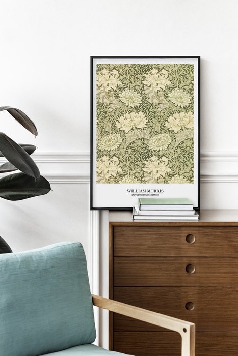 Постер William morris chrysanthemum pattern 40x60 в раме черного цвета - лучшие Принты в INMYROOM Постер William morris chrysanthemum pattern 40x60 в раме черного цвета - лучшие Принты в INMYROOM