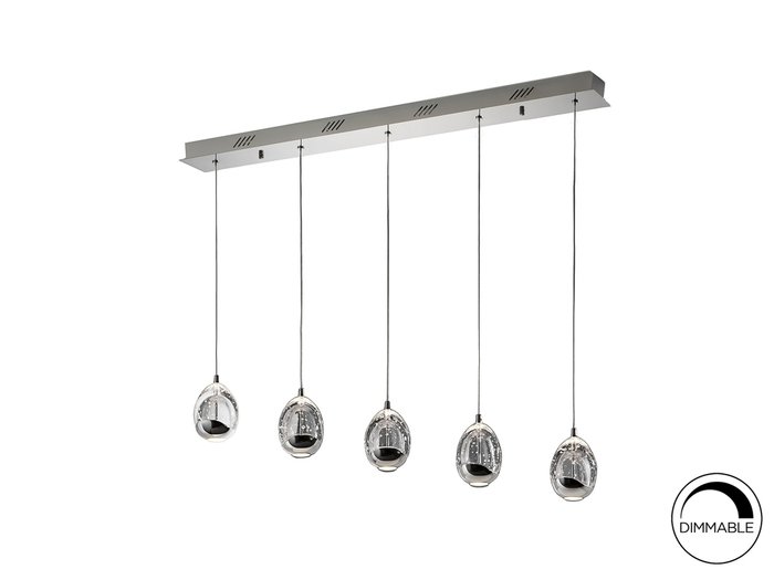 Подвесной светильник Rocio LED 5L хром - лучшие Подвесные люстры в INMYROOM Подвесной светильник Rocio LED 5L хром - лучшие Подвесные люстры в INMYROOM