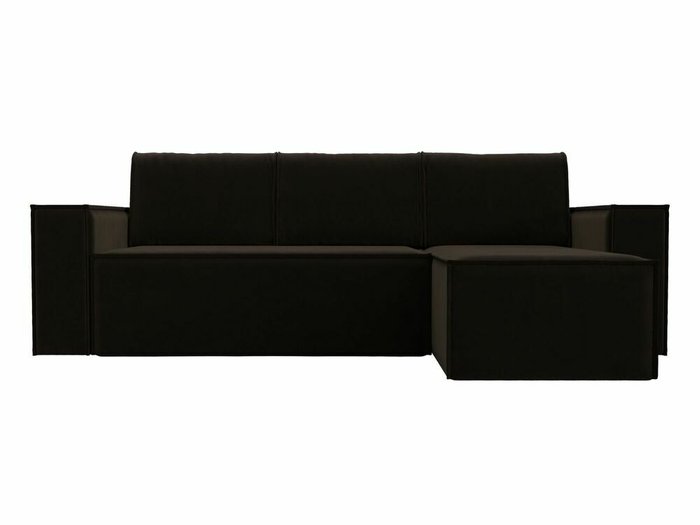 Угловой диван-кровать Куба темно-коричневого цвета правый угол - купить Угловые диваны по цене 55999.0