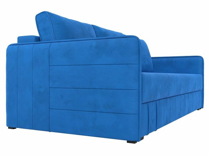 Прямой диван-кровать Слим голубого цвета с пружинным блоком - лучшие Прямые диваны в INMYROOM