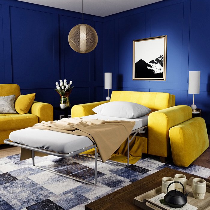 Кресло-кровать Vittorio MTR голубого цвета - купить Интерьерные кресла по цене 53100.0