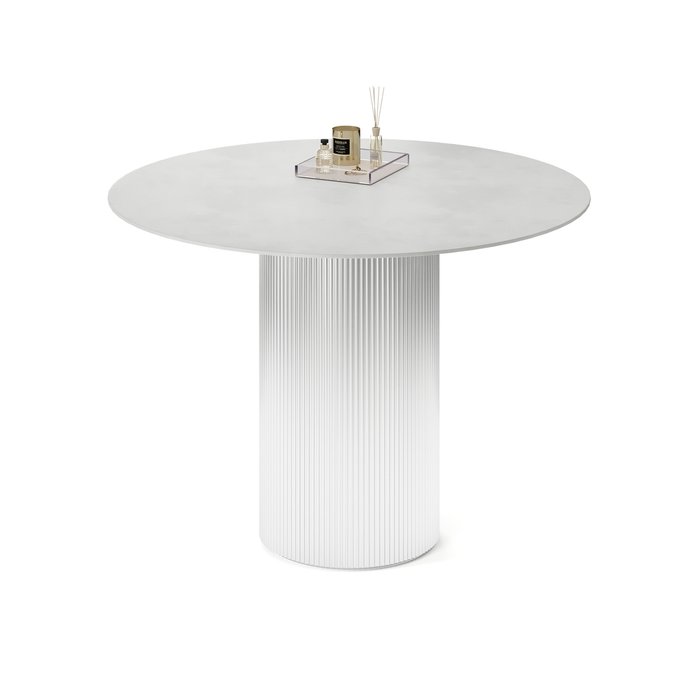 Обеденный стол круглый Алия на серебряном основании - купить Обеденные столы по цене 58065.0