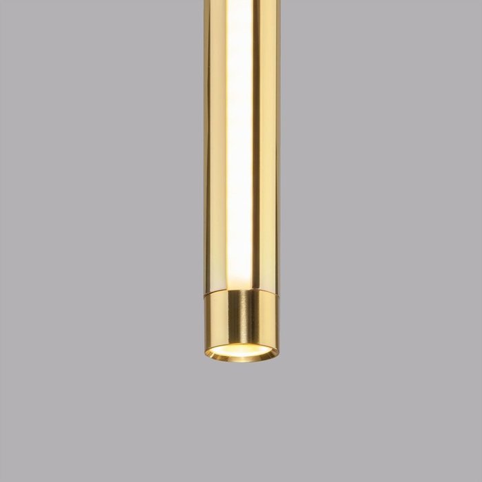 Подвесной светодиодный светильник Strong со стеклянным плафоном золотого цвета - купить Подвесные светильники по цене 5220.0