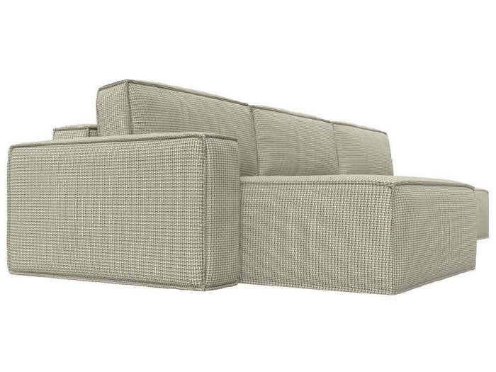Угловой диван-кровать Прага модерн лонг серо-бежевого цвета левый угол - лучшие Угловые диваны в INMYROOM