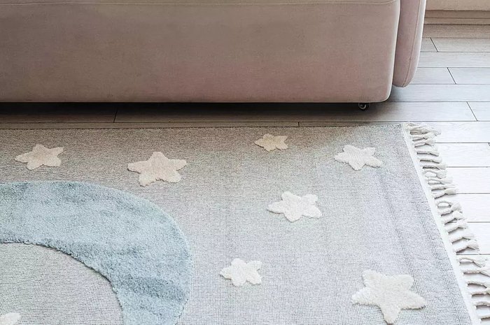 Ковер детский Moon 160x230 бежево-голубого цвета - купить Ковры по цене 24000.0