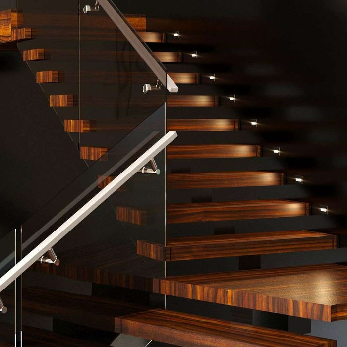 Подсветка для лестниц Step 7 черного цвета - лучшие Настенные уличные светильники в INMYROOM