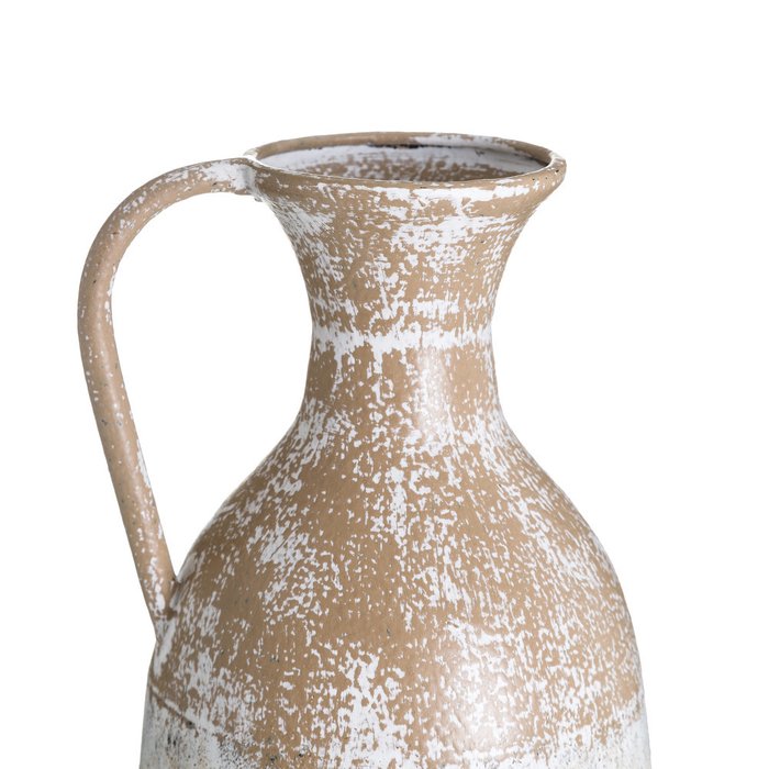 Металлическая ваза бело-бежевого цвета - лучшие Вазы  в INMYROOM