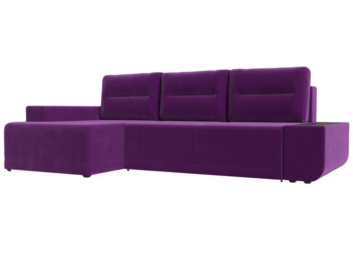 Угловой диван-кровать Чикаго фиолетового цвета левый угол