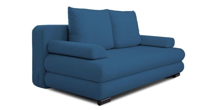 Прямой диван-кровать Фабио синего цвета - купить Прямые диваны по цене 64644.0