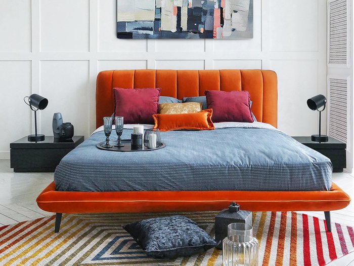 Кровать Amsterdam 160х200 красного цвета - лучшие Кровати для спальни в INMYROOM