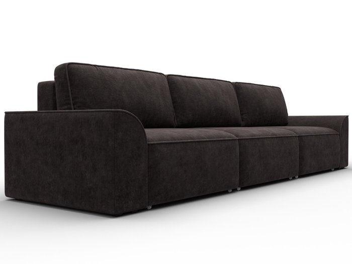 Диван-кровать Лига-048 Лонг темно-коричневого цвета - лучшие Прямые диваны в INMYROOM Диван-кровать Лига-048 Лонг темно-коричневого цвета - лучшие Прямые диваны в INMYROOM