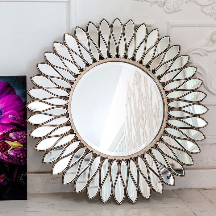 Настенное зеркало Сириус с орнаментом из полиуретана  - лучшие Настенные зеркала в INMYROOM