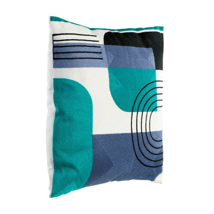 Декоративная подушка Berhala 45х45 сине-белого цвета - лучшие Декоративные подушки в INMYROOM