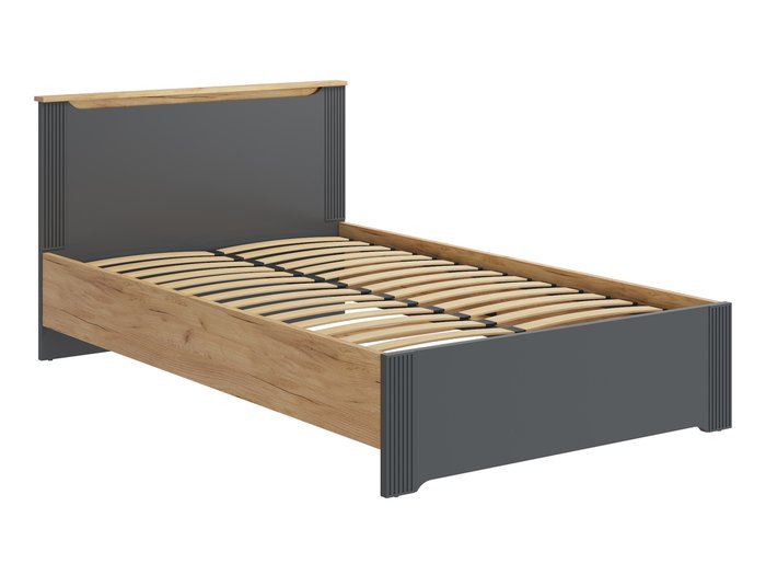 Кровать с основанием Эмилия 140х200 серого цвета - купить Кровати для спальни по цене 25468.0