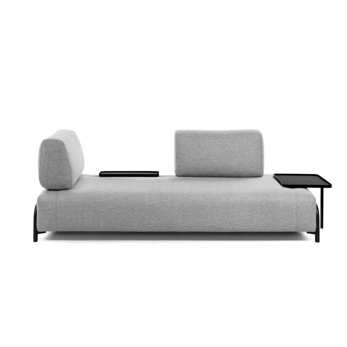 Диван трехместный Compo с подносом светло-серого цвета - купить Прямые диваны по цене 318990.0