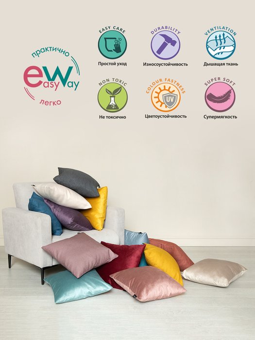 Набор из четырех чехлов для подушек Enter - лучшие Декоративные подушки в INMYROOM
