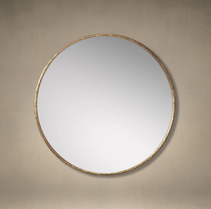 Круглое настенное зеркало Tirramus диаметр 120 латунного цвета - купить Настенные зеркала по цене 248000.0