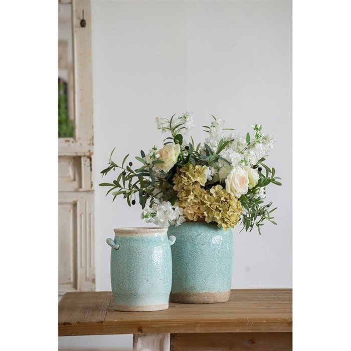 Керамическая ваза голубого цвета - лучшие Вазы  в INMYROOM