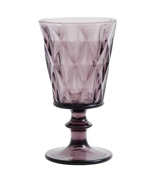 Стеклянный бокал DIAMOND пурпурного цвета