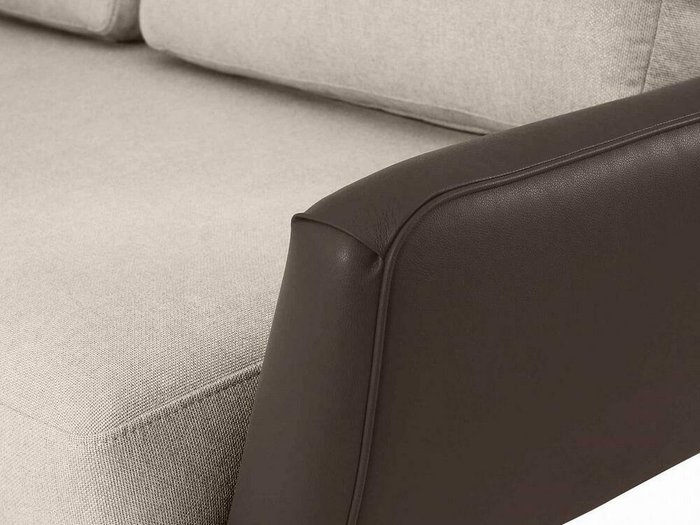Угловой диван Ispani бежево-коричневого цвета - лучшие Угловые диваны в INMYROOM
