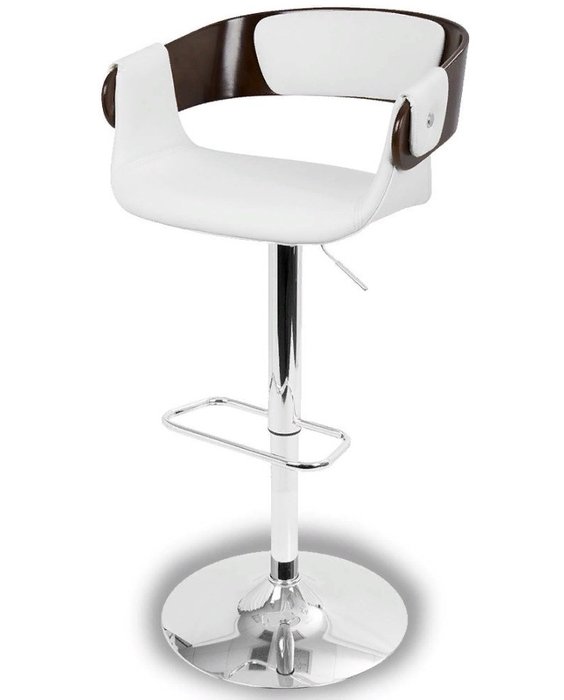 Барный стул с сидением из экокожи и шпона вишни - купить Барные стулья по цене 17400.0