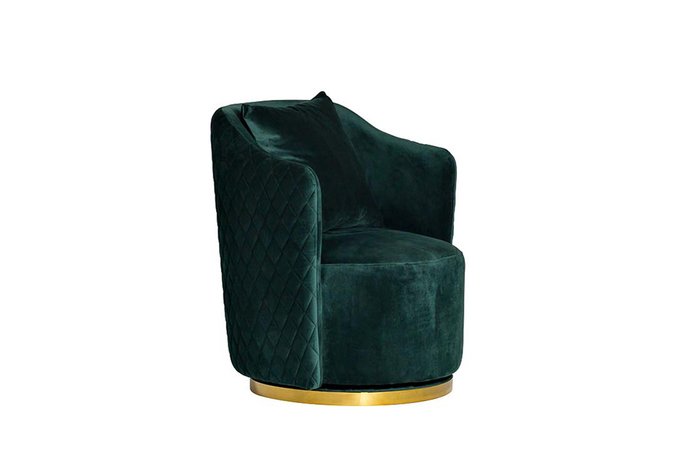 Кресло вращающееся темно-зеленого цвета - купить Интерьерные кресла по цене 43200.0