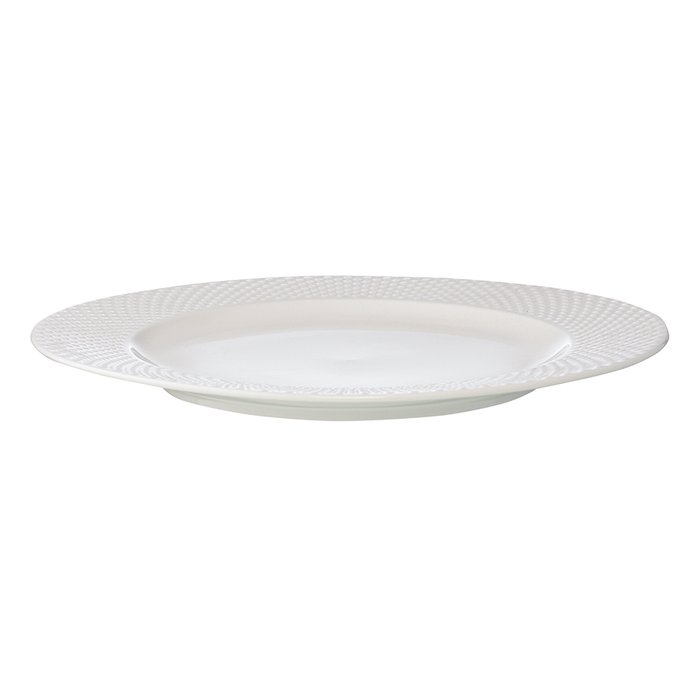 Набор из двух тарелок с фактурным рисунком из коллекции Essential белого цвета  - лучшие Тарелки в INMYROOM