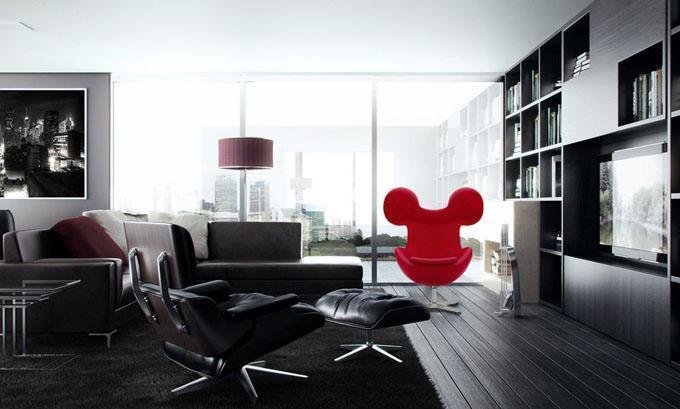 Кресло Egg Mickey розового цвета - лучшие Интерьерные кресла в INMYROOM