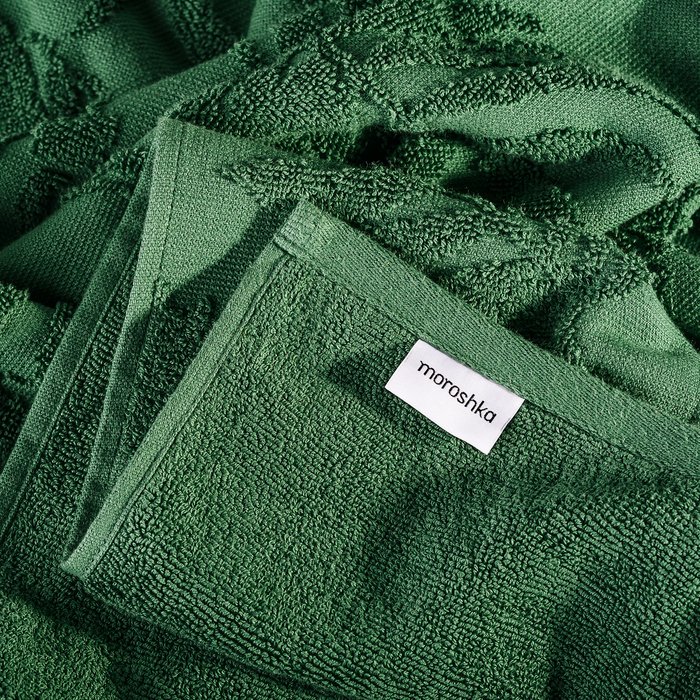 Полотенце Fleur для ванной 50х90 зеленого цвета - лучшие Банные полотенца в INMYROOM