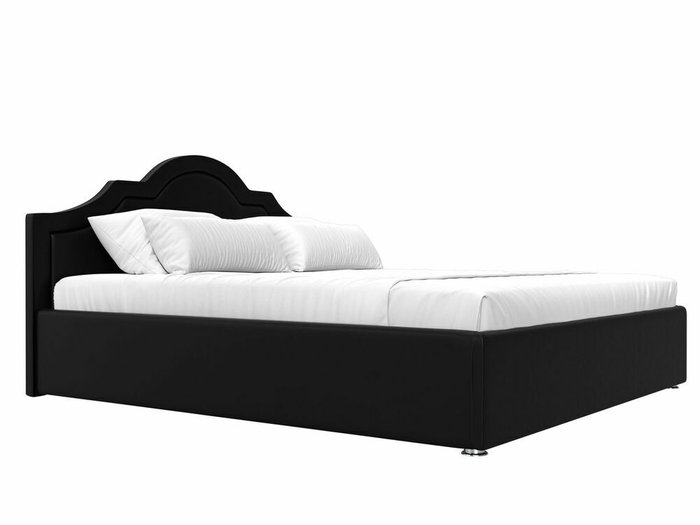 Кровать Афина 180х200 черного цвета с подъемным механизмом (экокожа) - лучшие Кровати для спальни в INMYROOM