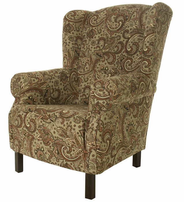 Кресло Жуи Бордо коричневого цвета с восточным орнаментом - купить Интерьерные кресла по цене 48000.0