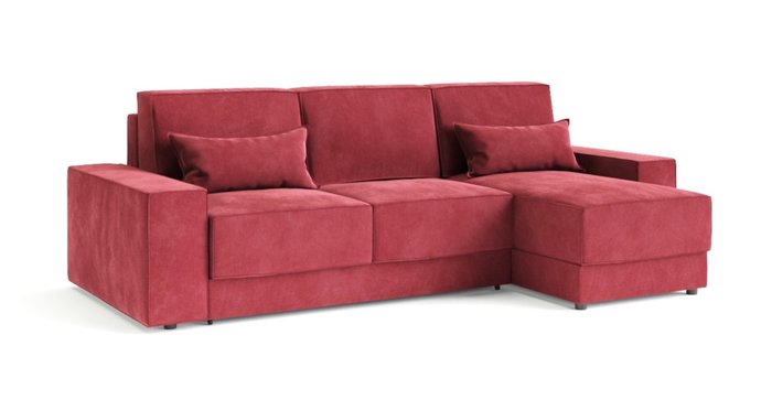 Угловой диван-кровать Модесто красного цвета - лучшие Угловые диваны в INMYROOM