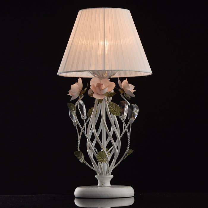 Настольная лампа Букет с белым абажуром - купить Настольные лампы по цене 12270.0