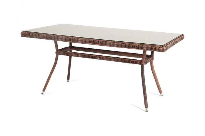 Обеденный стол Латте 140 коричневого цвета - купить Садовые столы по цене 55900.0