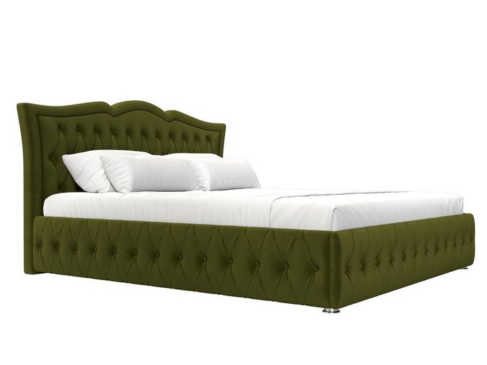 Кровать Герда 200х200 зеленого цвета с подъемным механизмом  - лучшие Кровати для спальни в INMYROOM
