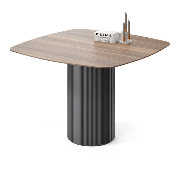 Обеденный стол квадратный Субра на черном основании - купить Обеденные столы по цене 91705.0