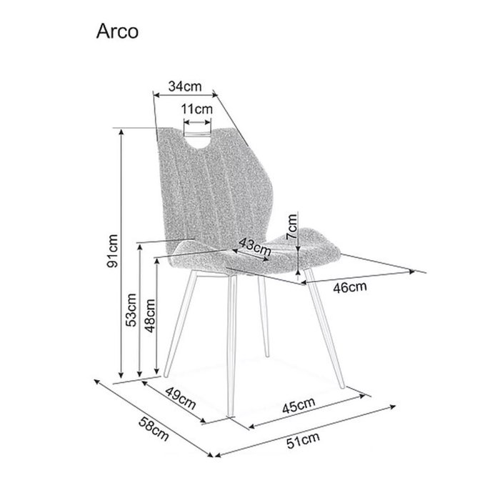 Стул Arco желтого цвета - лучшие Обеденные стулья в INMYROOM Стул Arco желтого цвета - лучшие Обеденные стулья в INMYROOM