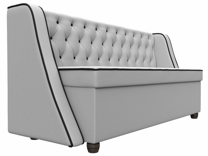 Кухонный прямой диван Лофт белого цвета (экокожа) - лучшие Прямые диваны в INMYROOM