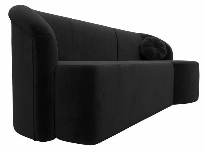 Диван Лига 027 черного цвета угол правый - лучшие Прямые диваны в INMYROOM