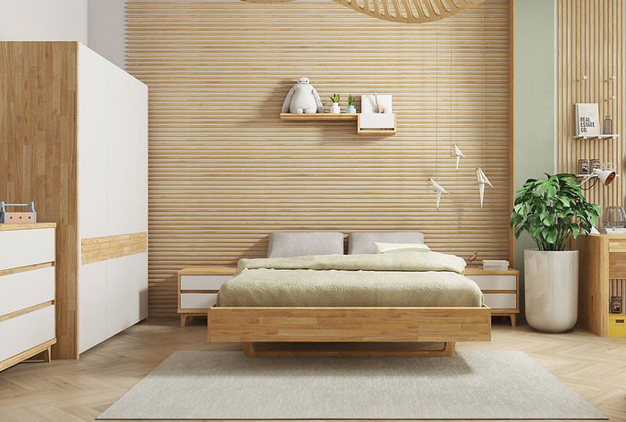 Кровать Wallstreet 160х200 светло-коричневого цвета - лучшие Кровати для спальни в INMYROOM