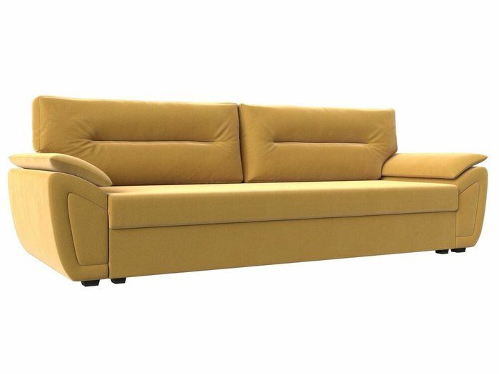 Прямой диван-кровать Нэстор Лайт желтого цвета