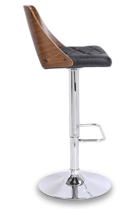 Барный стул с сидением из экокожи и шпона ореха - купить Барные стулья по цене 11220.0