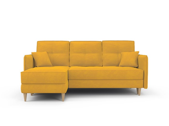 Угловой диван-кровать Дрезден желтого цвета
