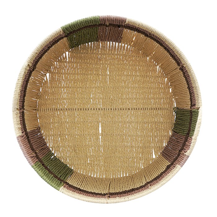 Корзина плетеная Bongo бежево-зеленого цвета - купить Плетеные корзины по цене 3392.0