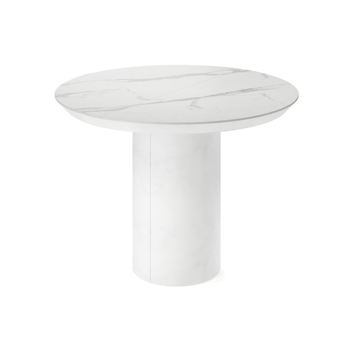 Обеденный стол раздвижной Ансер М белого цвета
