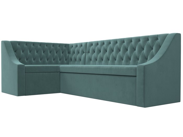 Угловой диван-кровать Мерлин бирюзового цвета левый угол - лучшие Угловые диваны в INMYROOM