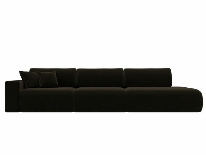 Диван-кровать Лига 036 Модерн Лонг темно-коричневого цвета с левым подлокотником - купить Прямые диваны по цене 96999.0